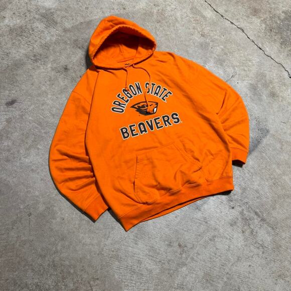 Orange Oregon State Beavers College Logo Hoodie - Picture 3 of 8